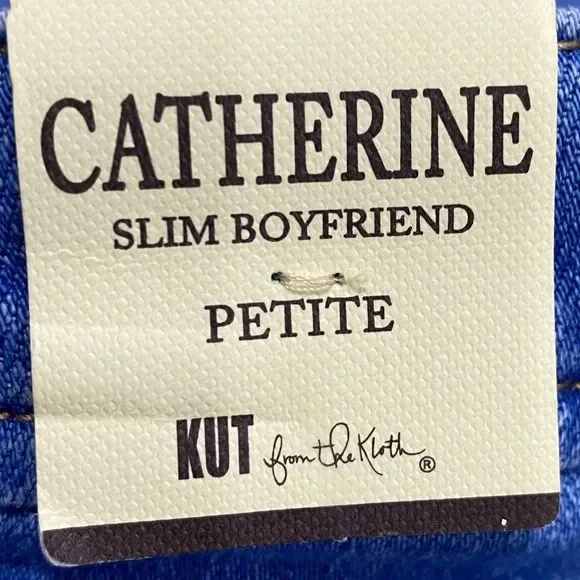 Kut From The Kloth Catherine Slim Boyfriend Jeans Size 8P Cuffed NWT - Picture 12 of 13